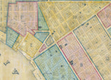 1860 Town Map of Evansville Indiana