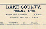 1890 Map of Lake County Indiana