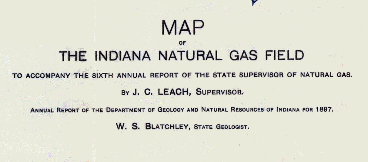 1897 Map of the Indiana Natural Gas Field
