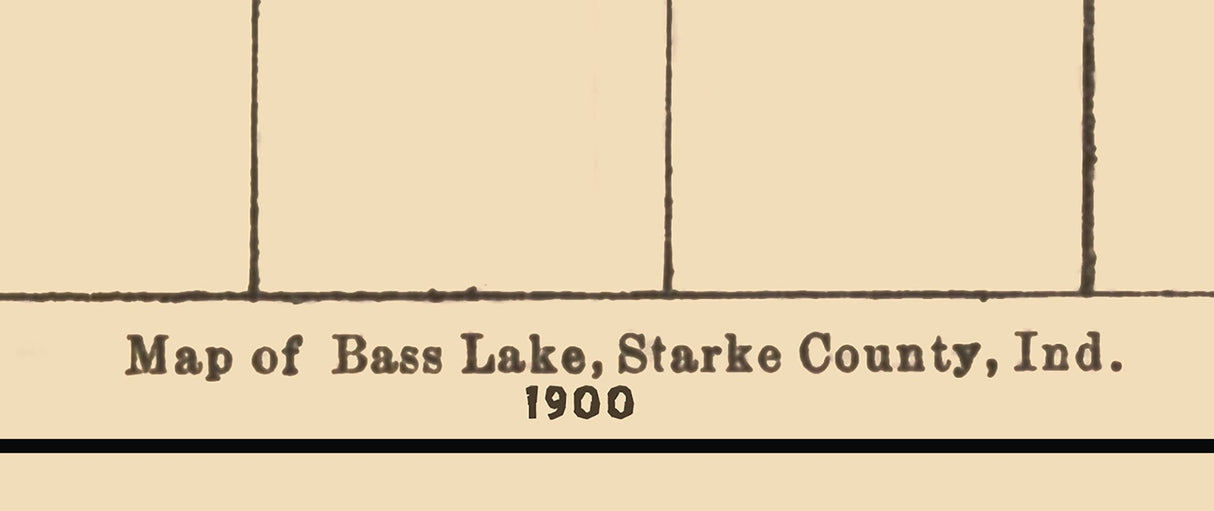 1900 Map of Bass Lake Starke County Indiana