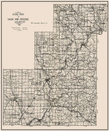 1906 Map of Owen and Greene County Indiana