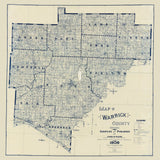 1909 Farm Line Map of Warrick County Indiana