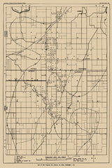 1910 Map of the Oakland City Oil Field Gibson County Indiana