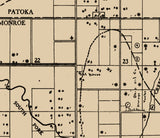 1910 Map of the Oakland City Oil Field Gibson County Indiana