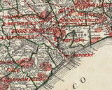 1914 Oil and Gas Field Map of Texas