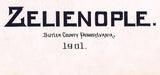 1901 Panoramic Map of Zelienople Butler County Pennsylvania