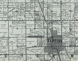 1903 Farm Line Map of Tipton County Indiana