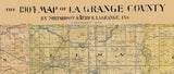 1904 Farm Line Map of La Grange County Indiana
