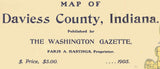 1905 Farm Line Map of Daviess County Indiana