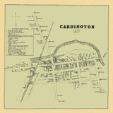 1857 Town Map of Cardington Morrow County Ohio