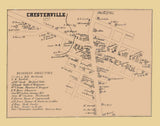 1857 Town Map of Chesterville Morrow County Ohio