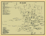 1857 Town Map of Mt Gilead Morrow County Ohio