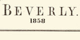 1858 Town Map of Beverly Washington County Ohio