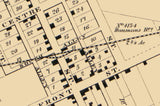 1858 Town Map of New Holland Pickaway County Ohio