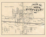 1859 Town Map of Fairfield Huron County Ohio