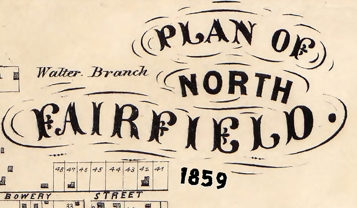 1859 Town Map of Fairfield Huron County Ohio