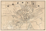 1859 Town Map of Norwalk Huron County Ohio