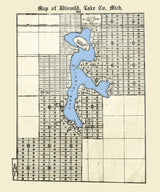 1912 Map of Lake Idlewild Lake County Michigan