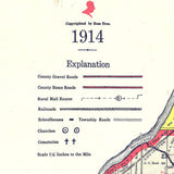 1914 Farm Line Map of Fountain County Indiana