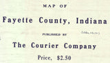 1917 Farm Line Map of Fayette County Indiana