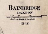 1860 Town Map of Bainbridge Ross County Ohio