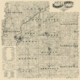 1897 Farm Line Map of Carroll County Indiana