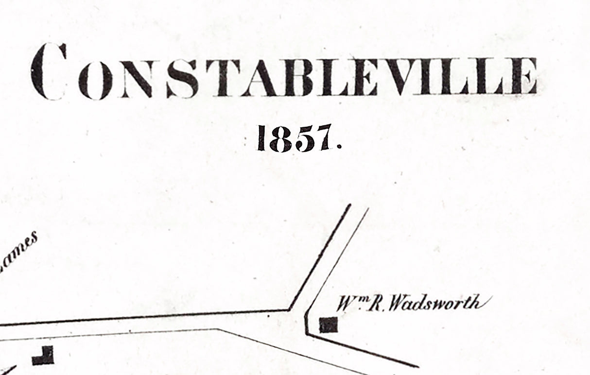 1857 Map of Constableville Lewis County New York