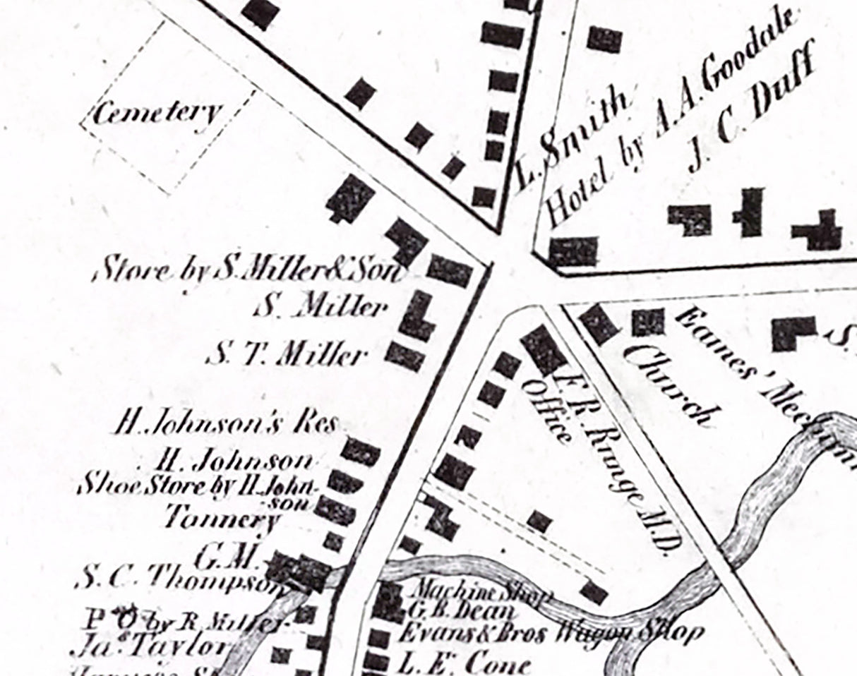1857 Map of Constableville Lewis County New York