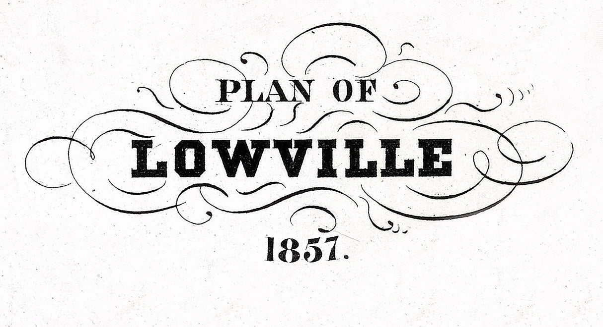 1857 Map of Lowville Lewis County New York