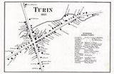 1857 Map of Turin Lewis County New York