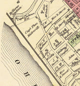 1877 Town Map of Bellevue Borough Allegheny County Pennsylvania