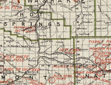 1917 Map of The Wyoming Oil Fields