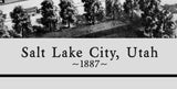 1887 Panoramic Map of Salt Lake City Utah