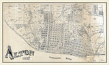 1892 Town Map of Alton Madison County Illinois