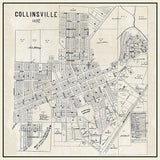 1892 Town Map of Collinsville Madison County Illinois