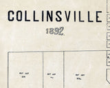 1892 Town Map of Collinsville Madison County Illinois