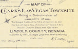 1905 Map of Las Vegas Nevada