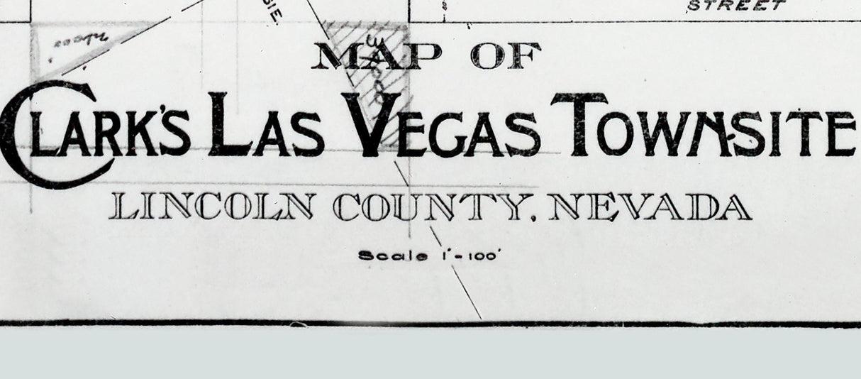 1910 Map of Las Vegas Lincoln County Nevada