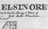 1915 Map of The Town of Elsinore Sevier County Utah