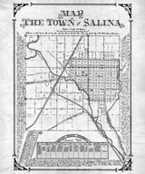 1915 Map of The Town of Salina Sevier County Utah