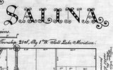 1915 Map of The Town of Salina Sevier County Utah