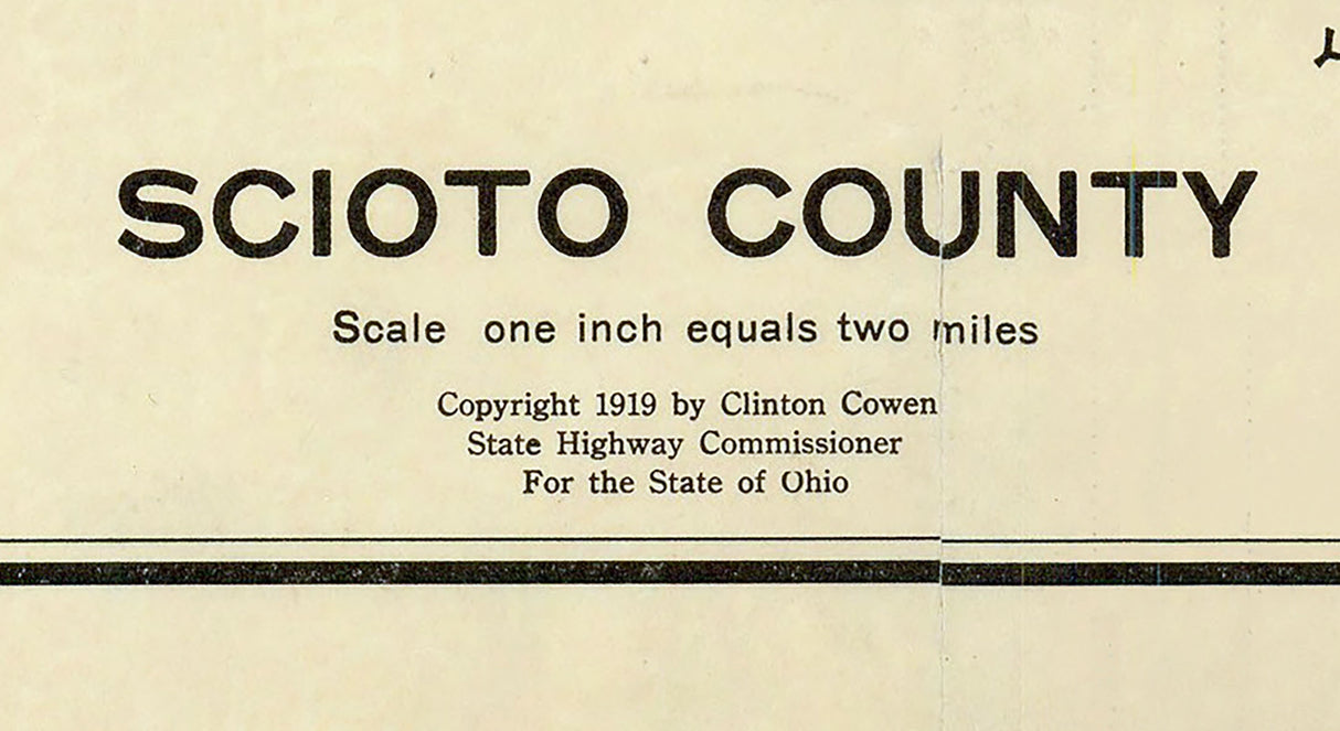 1919 Map of Scioto County Ohio