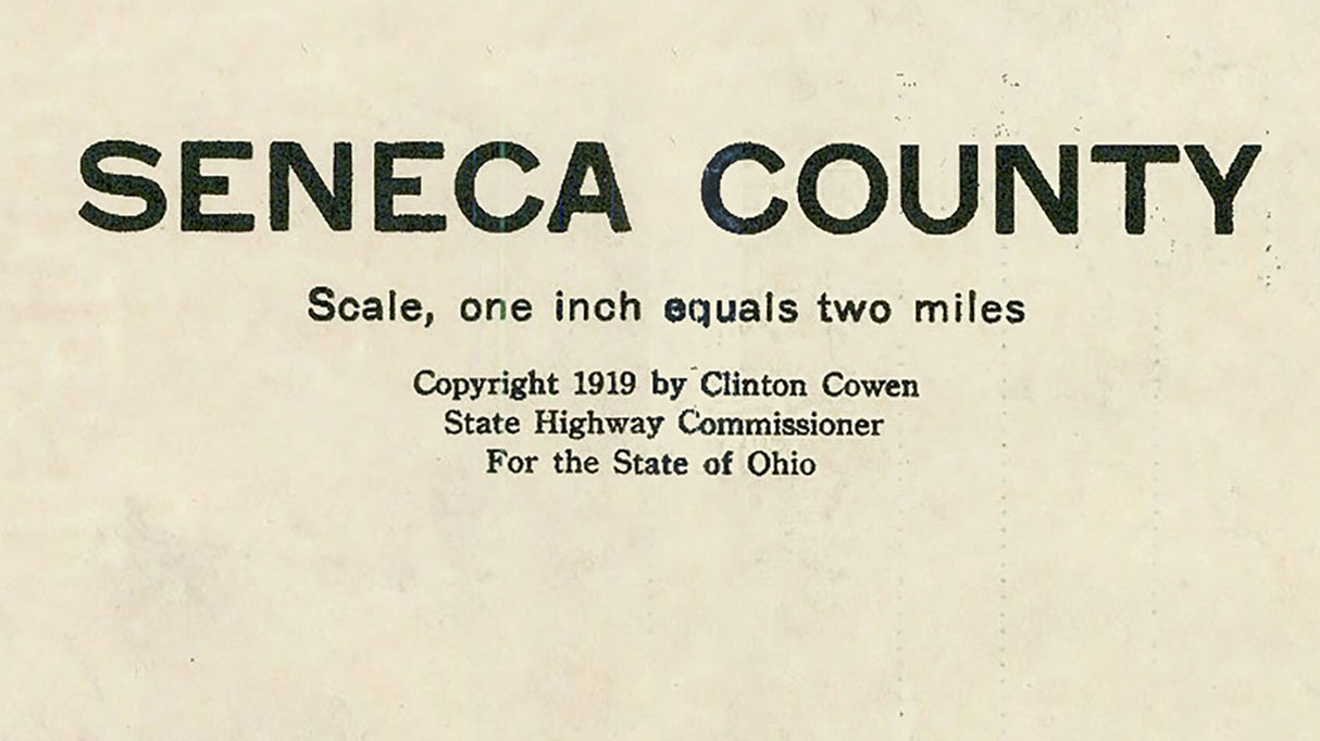 1919 Map of Seneca County Ohio