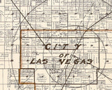 1929 Map of The Las Vegas Valley Clark County Nevada