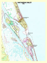 1956 Map of Matanzas Inlet Saint Johns County Florida