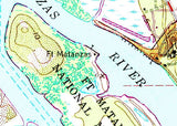 1956 Map of Matanzas Inlet Saint Johns County Florida