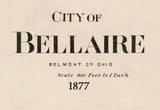 1877 Map of Bellaire Belmont County Ohio