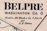 1877 Map of Belpre Washington County Ohio