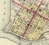 1877 Map of Parkersburg Wood County West Virginia