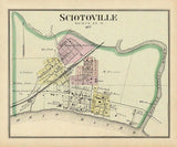1877 Town Map of Sciotoville Scioto County Ohio